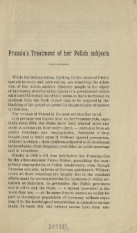 [Druk ulotny Inc.:] Prussia's Treatment of her Polish subjects