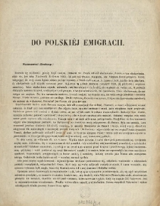 Do polskiéj emigracii