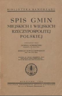 Spis gmin miejskich i wiejskich Rzeczypospolitej Polskiej