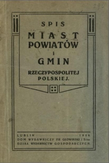 Spis miast, powiatów i gmin Rzeczypospolitej Polskiej