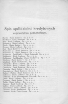 Spis spółdzielni kredytowych województwa poznańskiego