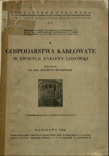 Gospodarstwa karłowate w świetle ankiety losowej