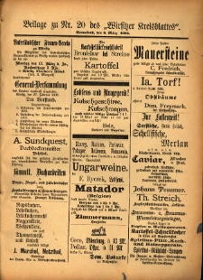 Beilage zu Nr.20 des „Wirsitzer Kreisblattes” 1902.03.08