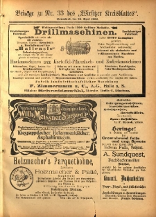 Beilage zu Nr.33 des „Wirsitzer Kreisblattes” 1902.04.26