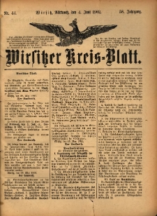 Wirsitzer Kreis-Blatt: herausgegeben vom Königlichen Landraths-Amte 1902.06.04 Jg.58 Nr44