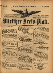 Wirsitzer Kreis-Blatt: herausgegeben vom Königlichen Landraths-Amte 1902.06.14 Jg.58 Nr47