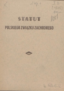 Statut Polskiego Związku Zachodniego