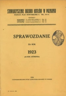 Sprawozdanie za rok ... (... rok isnienia).