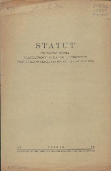 Statut Stowarzyszenia Plantatorów Buraków Cukrowych przy Cukrowniach Janikowo-Pakość-Tuczno