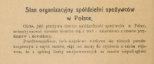 Stan organizacyjny spółdzielni spożywców w Polsce