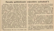 Potrzeby spółdzielczości województw zachodnich