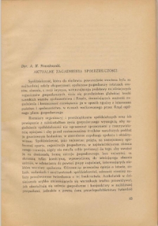 Aktualne zagadnienia spółdzielczości