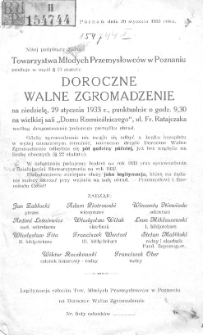 58 Sprawozdanie z działalności Towarzystwa Młodych Przemysłowców w Poznaniu (Towarzystwo zarejestrowane) za rok 1932