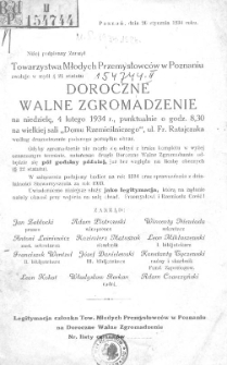 59 Sprawozdanie z działalności Towarzystwa Młodych Przemysłowców w Poznaniu (Towarzystwo zarejestrowane) za rok 1933