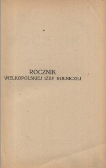 Rocznik Wielkopolskiej Izby Rolniczej 1922-1924