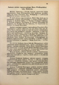 Nadanie statutu organizacyjnego Biuru Wielkopolskiej Izby Rolniczej