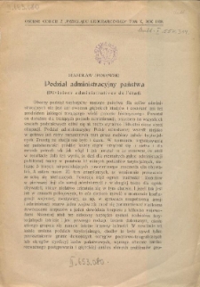 Podział administracyjny państwa