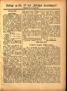 Beilage zu Nr.67 des „Wirsitzer Kreisblattes” 1902.08.23