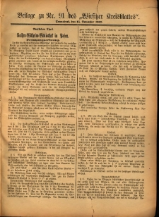Beilage zu Nr.91 des „Wirsitzer Kreisblattes” 1902.11.15