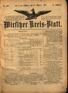 Wirsitzer Kreis-Blatt: herausgegeben vom Königlichen Landraths-Amte 1902.12.17 Jg.58 Nr100