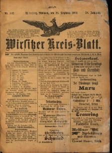 Wirsitzer Kreis-Blatt: herausgegeben vom Königlichen Landraths-Amte 1902.12.24 Jg.58 Nr102