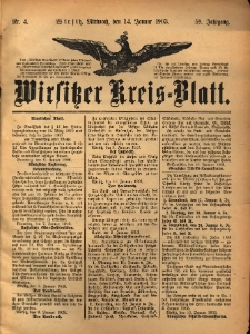Wirsitzer Kreis-Blatt: herausgegeben vom Königlichen Landraths-Amte 1903.01.14 Jg.59 Nr4