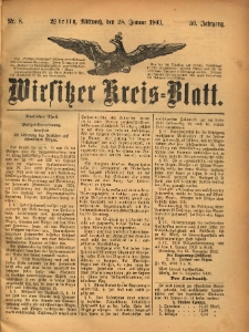 Wirsitzer Kreis-Blatt: herausgegeben vom Königlichen Landraths-Amte 1903.01.28 Jg.59 Nr8