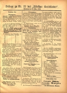 Beilage zu Nr.22 des „Wirsitzer Kreisblattes” 1903.03.18