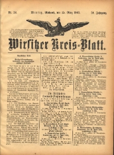 Wirsitzer Kreis-Blatt: herausgegeben vom Königlichen Landraths-Amte 1903.03.25 Jg.59 Nr24