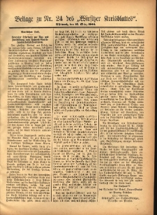 Beilage zu Nr.24 des „Wirsitzer Kreisblattes” 1903.03.25
