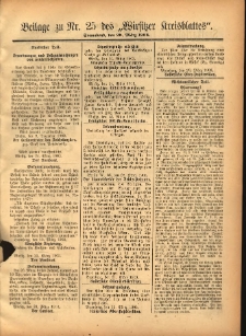 Beilage zu Nr.25 des „Wirsitzer Kreisblattes” 1903.03.28