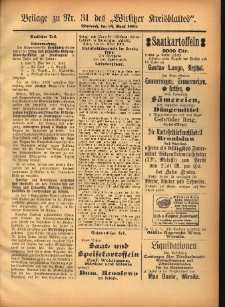 Beilage zu Nr.31 des „Wirsitzer Kreisblattes” 1903.04.22