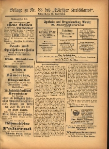 Beilage zu Nr.33 des „Wirsitzer Kreisblattes” 1903.04.29