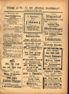 Beilage zu Nr.34 des „Wirsitzer Kreisblattes” 1903.05.02