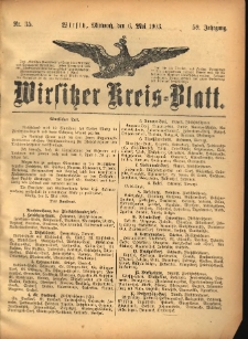 Wirsitzer Kreis-Blatt: herausgegeben vom Königlichen Landraths-Amte 1903.05.06 Jg.59 Nr35