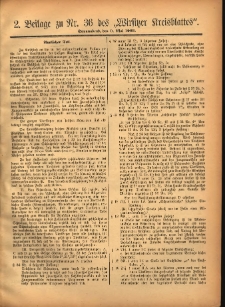 2. Beilage zu Nr.36 des „Wirsitzer Kreisblattes” 1903.05.09