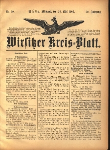 Wirsitzer Kreis-Blatt: herausgegeben vom Königlichen Landraths-Amte 1903.05.20 Jg.59 Nr39