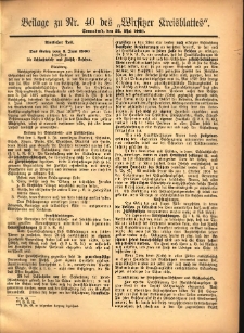 Beilage zu Nr.40 des „Wirsitzer Kreisblattes” 1903.05.23