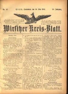 Wirsitzer Kreis-Blatt: herausgegeben vom Königlichen Landraths-Amte 1903.05.30 Jg.59 Nr42
