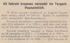 43 fabryki krajowe narzędzi na Targach Poznańskich