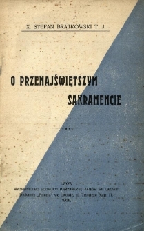 O Przenajświętszym Sakramencie