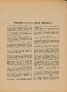 Położenie gospodarcze rzemiosła