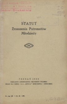 Statut Zrzeszenia Patronatów Młodzieży