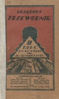 II-gi Targ Poznański: wystawa wzorów przemysłu i hurtu polskiego 19/III-27/III 1922: urzędowy spis wystawców Targu Poznańskiego