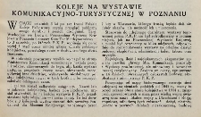 Koleje na Wystawie Komunikacyjno-Turystycznej w Poznaniu