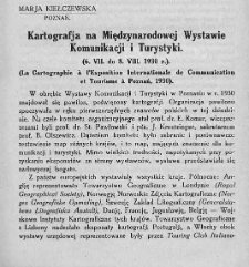 Kartografia na Międzynarodowej Wystawie Komunistyki i Turystyki w Poznaniu