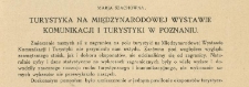Turystyka na Międzynarodowej Wystawie Komunikacji i Turystykiw Poznaniu