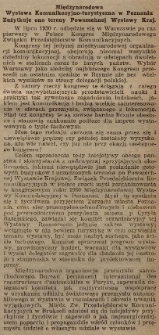 Międzynarodowa Wystawa Komunikacyjno-turystyczna w Poznaniu. Zużytkuje ona tereny Powszechnej Wystawy Krajowej
