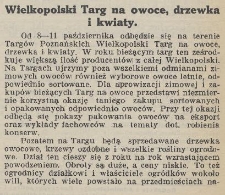 Wielkopolski Targ na owoce, drzewka i kwiaty