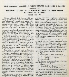 Ruch naturalny ludności w województwach zachodnich i Śląskiem. Lata 1922-1924